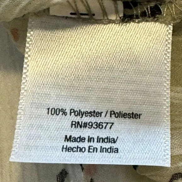 NEW a.n.a. Women’s Large Moonstruck Sand Semi-Sheer Tie Neck Boho Top‎ NWT - Picture 8 of 8